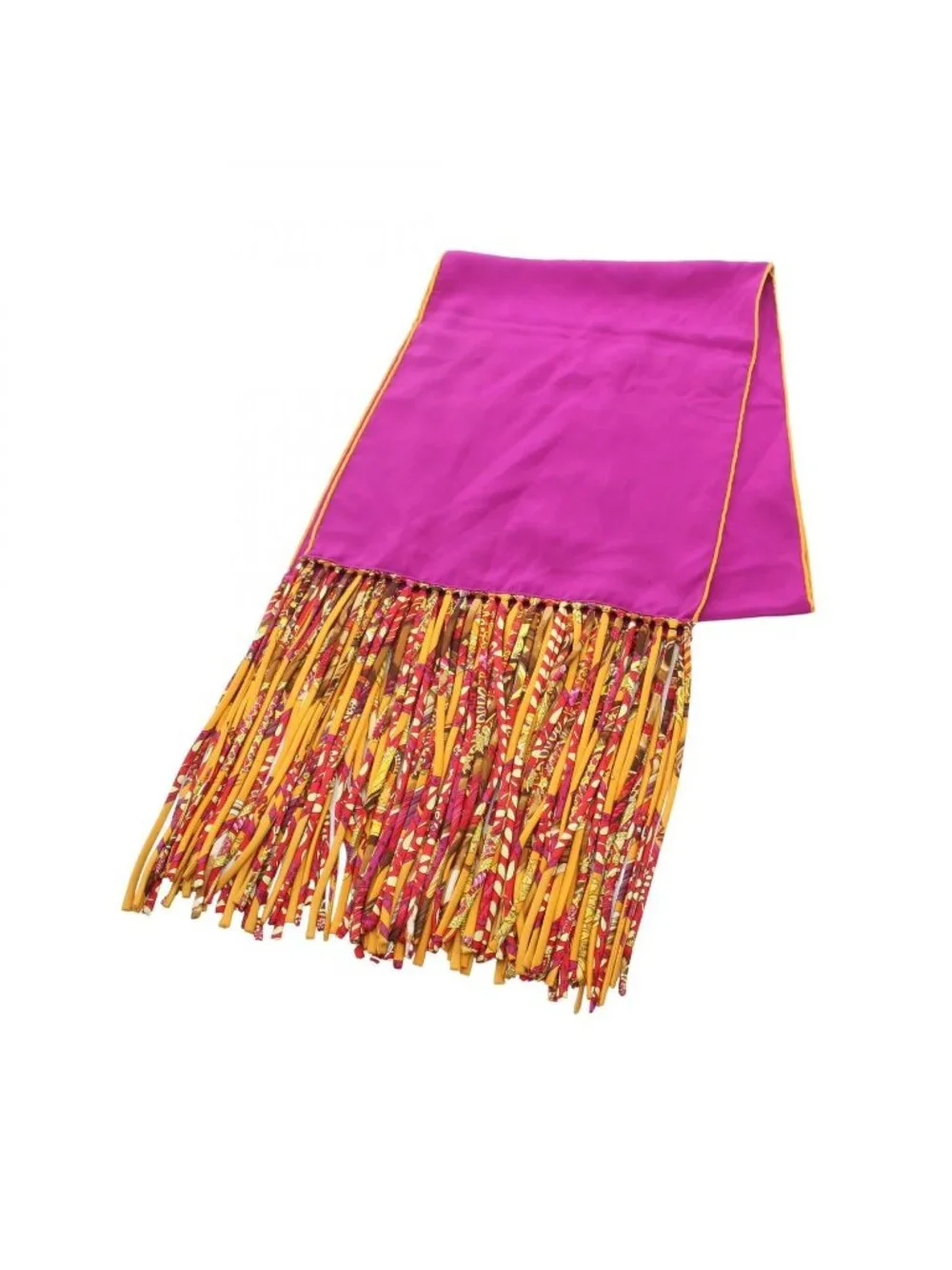 Hermes Shawl Fringe Silk Scarf